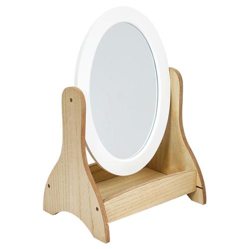 Miroir inclinable Bella pour coiffeuse - Blanc et Beige