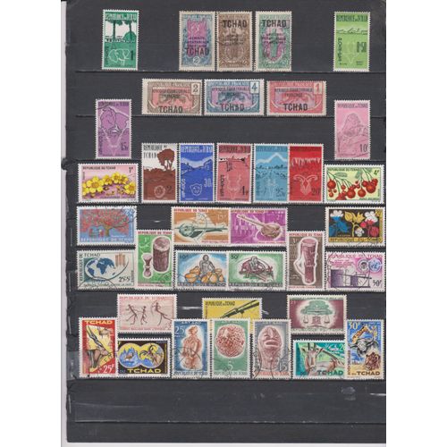 88 Timbres Tchad Obliteres & Neufs**&* + Sans Gomme De 1924 À 1968 Cote : 46,15 €