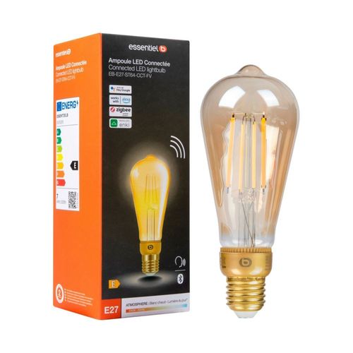 Ampoule Connectée Essentielb E27 Filament Nuances De Blanc Edison