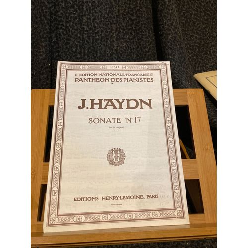 Haydn Sonate N°17 Fa Partition Piano Panthéon Des Pianistes N°342 Lemoine