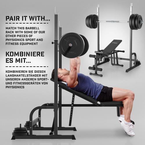 Physionics® banc de musculation pour dos - réglable en hauteur (6  positions), 45°, charge max. 120 kg - appareil hyper extension, pour  abdominaux, fitness - Conforama