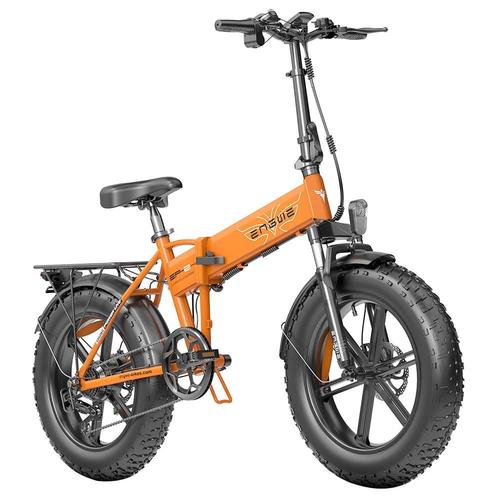 Engwe Ep-2 Pro 2022 Version 750w Moteur Pliant Fat Tire Vélo Électrique Batterie 48v 13ah 35km/H 100km Shimano 7 Vitesses Frein À Disque Mécanique Étanche - Orange