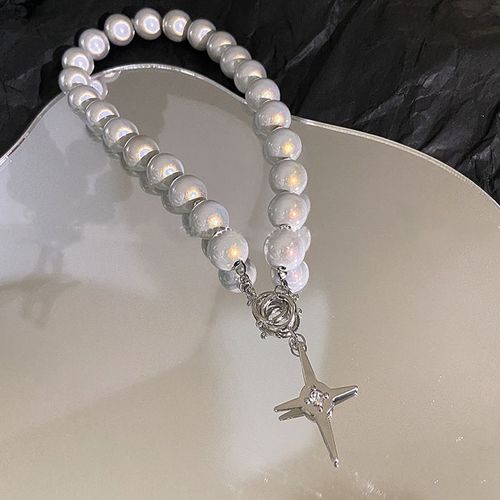 Collier Ras Du Cou Avec Perles En Métal Pour Femmes, Mode Européenne, Croix, Chaîne, Clavicule Gothique, Bijoux, Ornement, 2022