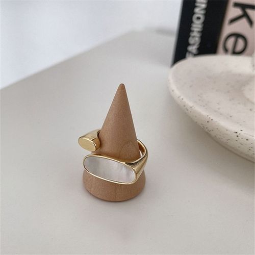 Bague Avec Coquillages En Métal Doré Pour Femmes, Anneau D'ouverture Ajustable, Simple, À La Mode Coréenne, Bijoux De Fête, Cadeaux, Nouvelle Collection 2021