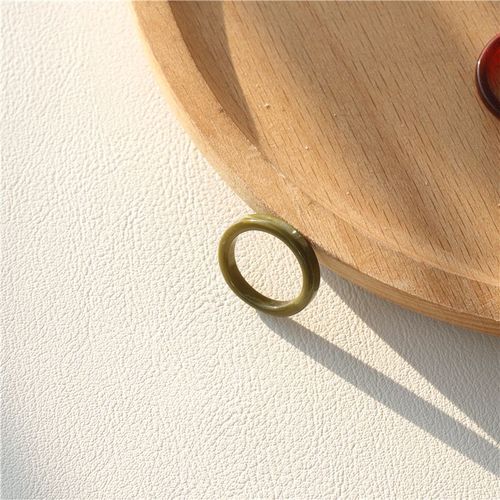 Bague Vintage En Résine Acrylique Transparente Pour Femmes, 5 Couleurs, Minimaliste, Rond, Géométrique, Mode, Bijoux, Cadeaux De Fête