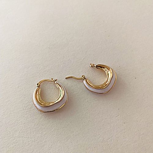 Boucles D'oreilles Vintage En Émail Vert Pour Femmes, Fait À La Main, Géométrique, Cercle Irrégulier, Cadeaux Bohème, Pendentif