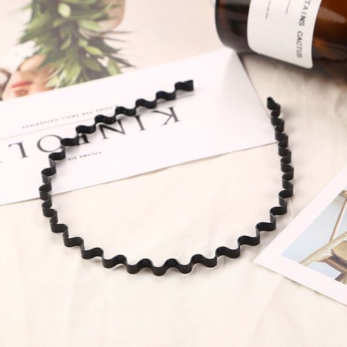 Serre-Tête Ondulé Noir/Doré Unisexe, 1 Pièce, Accessoires De Coiffure, Pour Hommes Et Femmes
