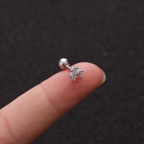 Boucles D'oreilles En Acier Inoxydable Pour Fille, Bijou Floral, Barre De Cartilage, Helix, Oreille Supérieure, Bijoux Cadeau D'anniversaire, Accessoires