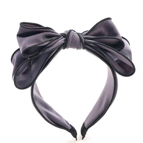 New Fashion Hair Accessories For Women Oversized Double-Layer Bow Knot Headband Solid Color Fresh Hairband Wholesale