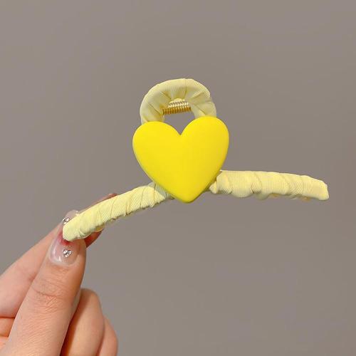 Candy Color Gripper Acrylic Hairdres Women Hair Claws Back Of Head Crab Clamps Claw Clips Girls Candy Color Heart Hair Clips