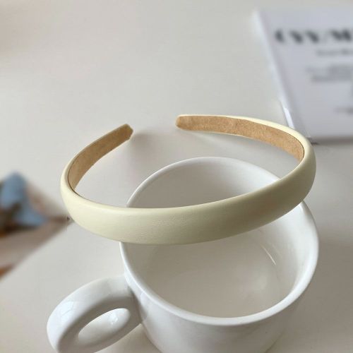 Bandeau D'été Fin En Cuir Pu Pour Se Laver Le Visage, Accessoire De Coiffure Simple Et Féerique