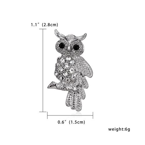 Broches En Cristal Pour Femme, Élégantes, Avec Strass, Motifs Animaux, Perroquet, Hibou, Lézard, Bijoux De Mariée