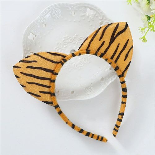 Serre-Tête En Peluche Léopard Pour Femme Et Fille, Accessoire De Coiffure Pour Fête D'anniversaire