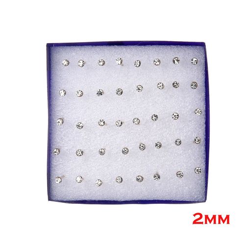 Kit Boucles D'oreilles Strass Blanc, Cristal Transparent, Bijoux Pour Femme, 20 Paires/Lot