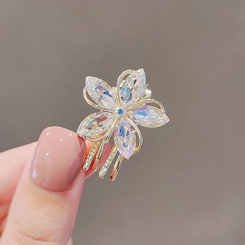 Hair Clip Crystal Flower Side Clip Girl Korea Ins Liu Hai Clip Top Clip Hairpin Bangs Clip Headdress Bangs Crystal Clip New