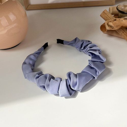 Serre-Tête En Velours Pour Femmes, Bleu, Éponge Épaisse, Large Côté, Accessoires, Vintage, Doux, Couvre-Chef