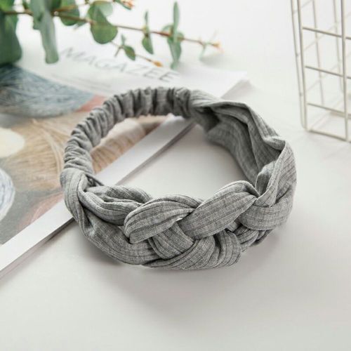 Bandeau Élastique En Tricot Pour Fille, Gros N¿Ud, Os De Poisson, Bandeau Chaud En Crochet, Turban Fait À La Main, Grande Taille, Couvre-Chef, Hiver, 2019