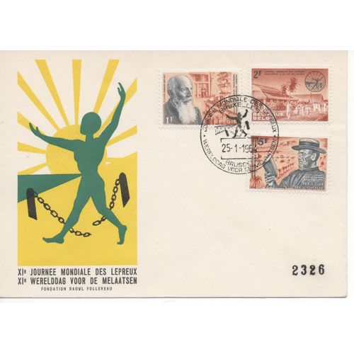 Belgique Journée Des Lépreux Fdc