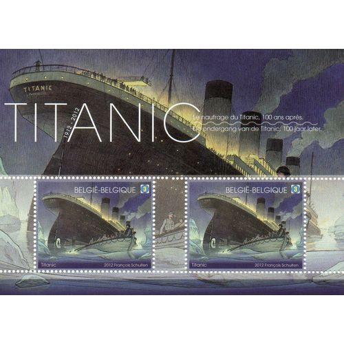 Belgique Timbre Le Titanic 1912-2012