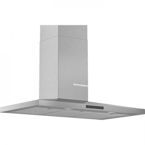 Bosch Serie 4 DWQ96DM50 - Hotte - hotte décorative - largeur : 90 cm - profondeur : 50 cm - extraction et recirculation (avec kit de recirculation supplémentaire) - acier inoxydable