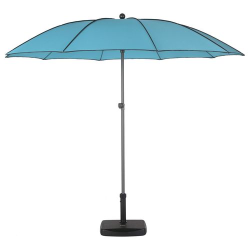 Parasol Droit Rond Bogota - Inclinable - Diam. 250 Cm - Bleu Émeraude