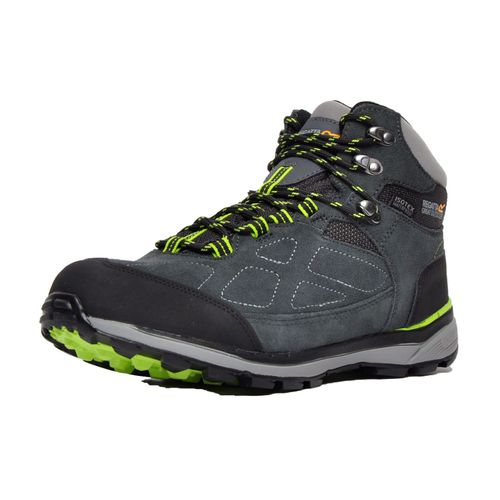 Regatta Samaris Suède Isotex Chaussures De Marche Randonné Imperméables Couleur Gris Foncé/noir