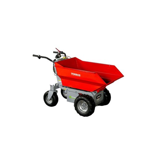 Mini dumper électrique 500kg 216L benne basculante par vérin batterie 48V / 32Ah Torros MED502