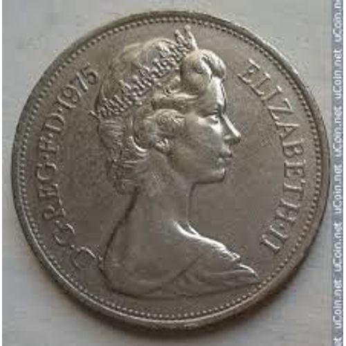 Pièce De Monnaie 10 New Pence De 1975