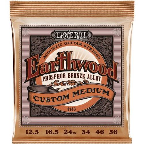 Ernie Ball 2143 - Jeu Cordes Acoustiques Phosphore Bronze Custom Medium - 12,5-56