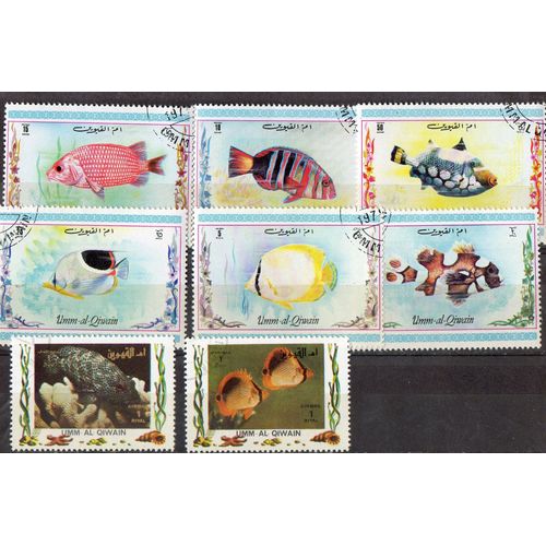 Emirats Arabes Unis Timbres Poissons