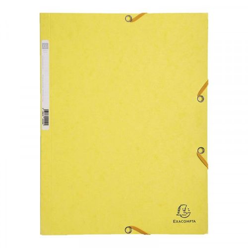 Chemise À Élastique 3 Rabats - A4 - Jaune Citron - Exacompta