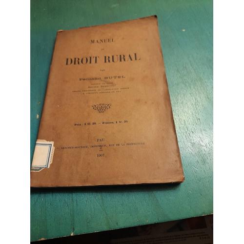 Manuel De Droit Rural