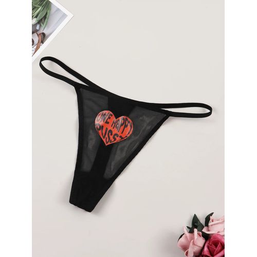Varsbaby-String Transparent Pour Femme,Culotte En Maille,Sous-Vêtement Sexy,Lingerie - Type Black1-L