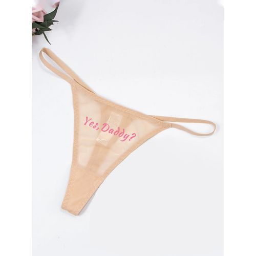 Varsbaby-String Transparent Pour Femme,Culotte En Maille,Sous-Vêtement Sexy,Lingerie - Type Kaki-L