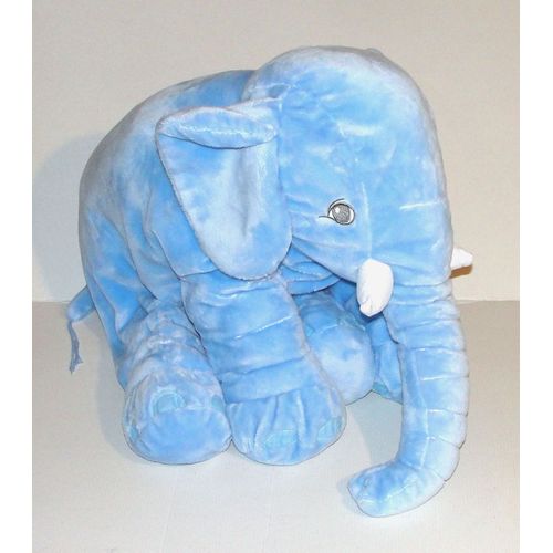 Peluche Elephant Bleu Grand Modele Ikea Toys - Doudou Elephant Yeux Brodés 57 Cm