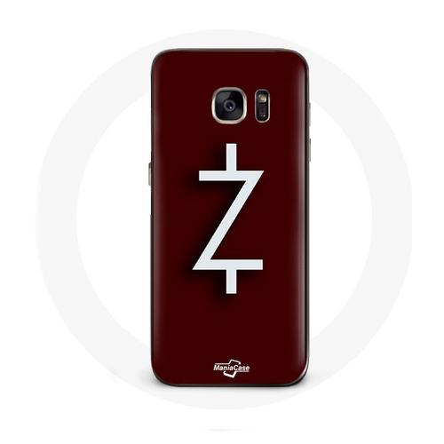 Coque Pour Samsung Galaxy S6 Ozark Saison 4 Logo Z Blanc Fond Rouge