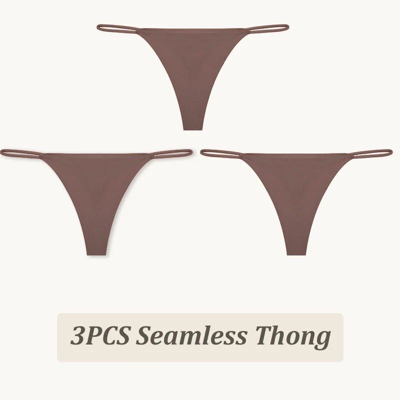 String Taille Basse Sans Couture Pour Femme,Culotte Haute Fl...