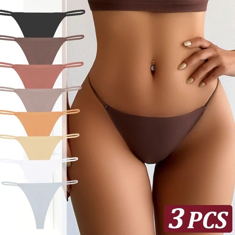 String Taille Basse Sans Couture Pour Femme,Culotte Haute Fl... - 2