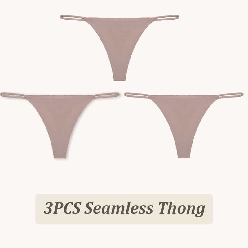 String Taille Basse Sans Couture Pour Femme,Culotte Haute Fl...