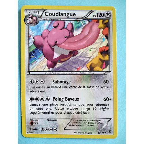 Carte Pokémon N° 463 Coudlangue