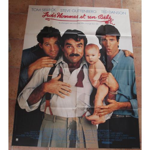 Trois Hommes Et Un Bébé - Tom Selleck , Affiche Cinema Originale 120 X 160 Cm
