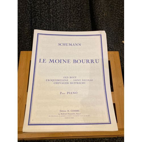 Robert Schumann Le Moine Bourru Pour Piano Partition Éditions Combre