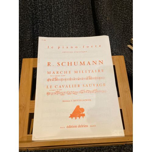 Schumann Marche Militaire Cavalier Sauvage Partition Piano Éd. Delrieu N°1184
