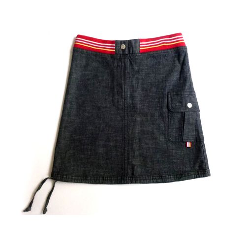 Jupe Courte Vitamine 32 / Fille Enfant 10 Ans Toile Jean's Coton Noire Neuve