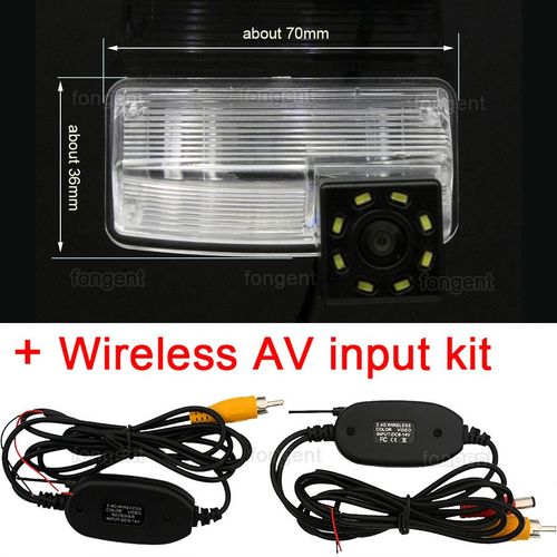 8 led sans fil - caméra de vue arrière 1280x720 pour Toyota Corolla E120/E130 2001 2007 Verso 2004 2009, accessoires de stationnement pour voiture