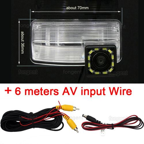 Caméra arrière 12 led - caméra de vue arrière 1280x720 pour Toyota Corolla E120/E130 2001 2007 Verso 2004 2009, accessoires de stationnement pour voiture