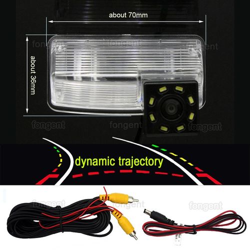 Trajectoire dynamique - caméra de vue arrière 1280x720 pour Toyota Corolla E120/E130 2001 2007 Verso 2004 2009, accessoires de stationnement pour voiture