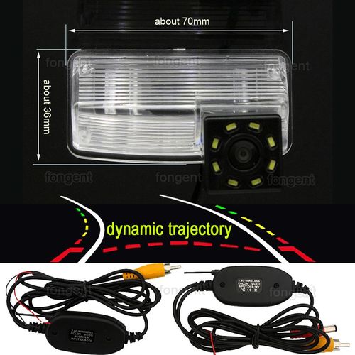 Sans fil dynamique - caméra de vue arrière 1280x720 pour Toyota Corolla E120/E130 2001 2007 Verso 2004 2009, accessoires de stationnement pour voiture