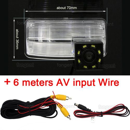 Caméra arrière 8 led - caméra de vue arrière 1280x720 pour Toyota Corolla E120/E130 2001 2007 Verso 2004 2009, accessoires de stationnement pour voiture