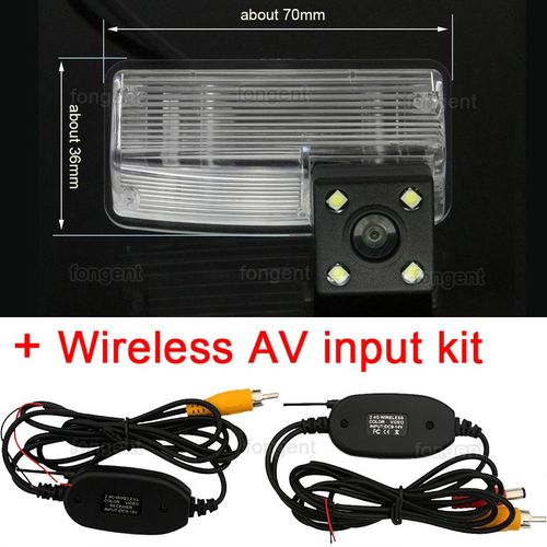 4led sans fil - caméra de vue arrière 1280x720 pour Toyota Corolla E120/E130 2001 2007 Verso 2004 2009, accessoires de stationnement pour voiture